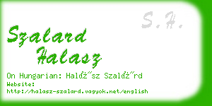 szalard halasz business card